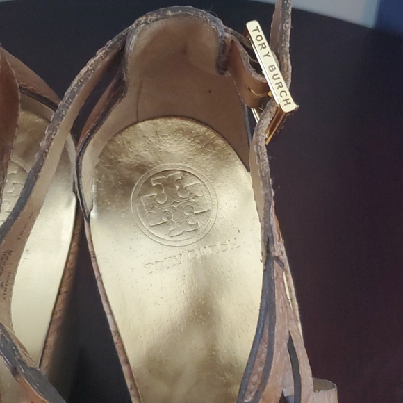 Tory Burch brown wedge sandals, 10.5 - Picture 4 of 6
